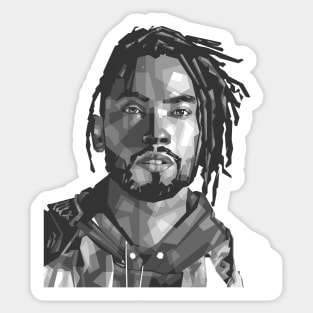 Miguel Black & White Sticker